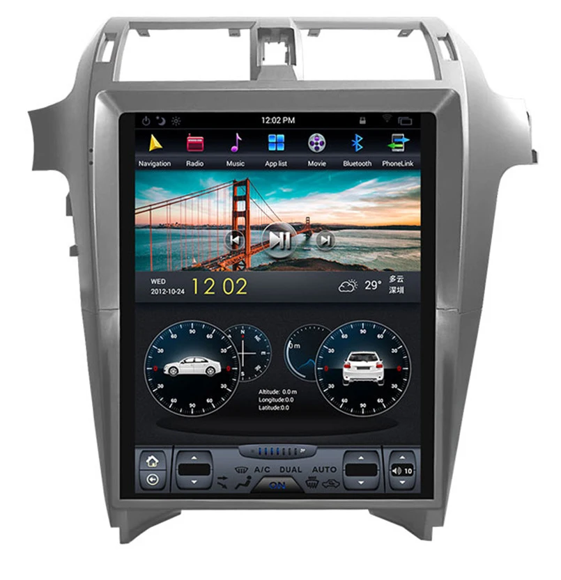 

15" tesla style vertical screen android 9.0 Six core Car video radio Navigation for Lexus GX GX400 GX460 2010-2017