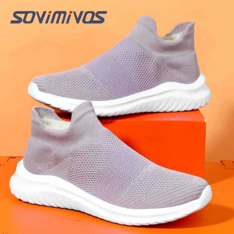 Women Boots Winter Shoes Women Ankle Botas Mujer Waterpoorf Snow Boots Female Slip On Flat Casual Shoes Plush Boots Plus Size