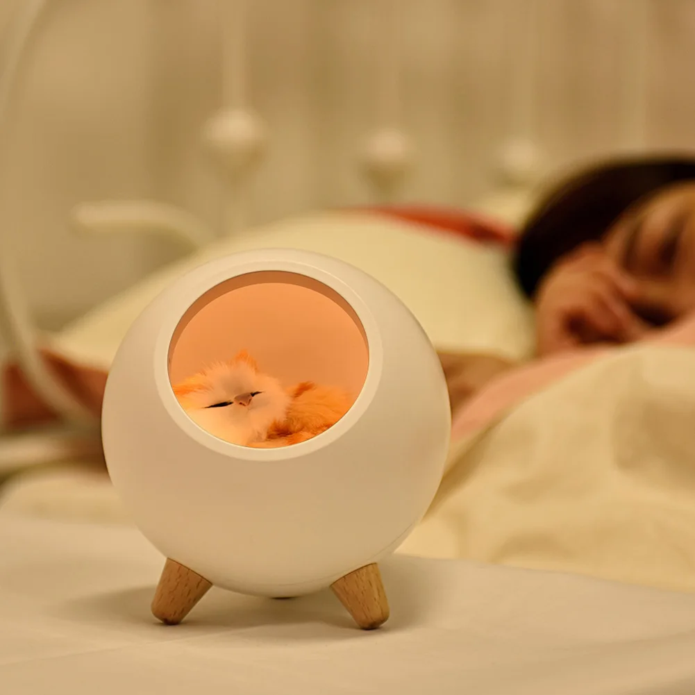 Ночсветильник с сенсорным затемнением для котят светодиодный ночсветильник