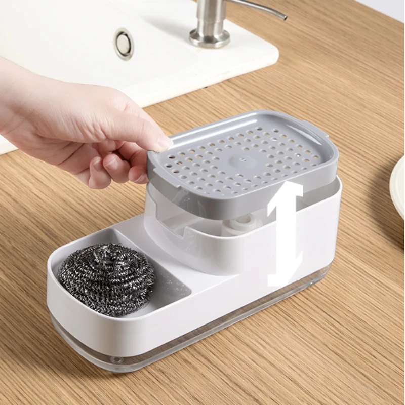 Держатель для губки Ручная Коробка мыла диспенсер жидкости мытья посуды коробка