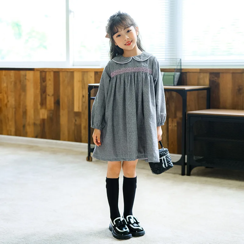 

Teen Girls Velvet Dress 2023 Children Autumn and Winter Patchwork Clothing Kids Cute Princess Dress, #7152
