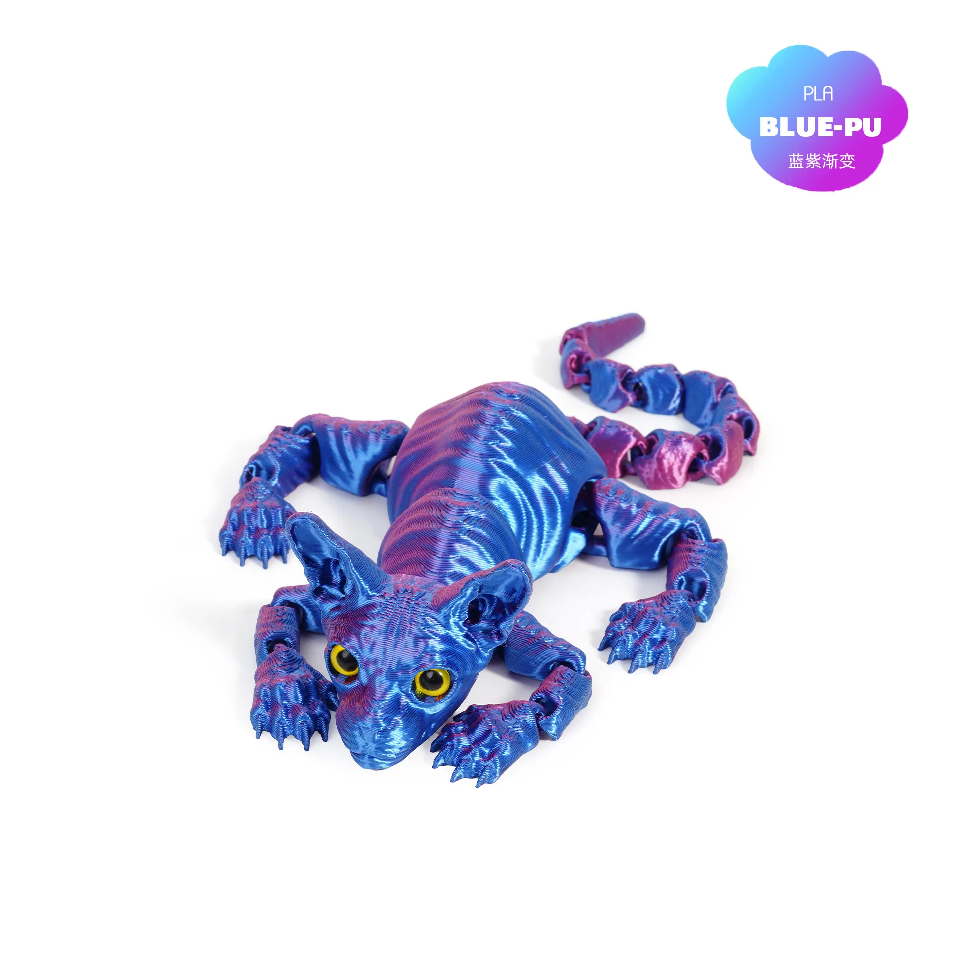 

Шарнирная 3D-фигурка кота пластик