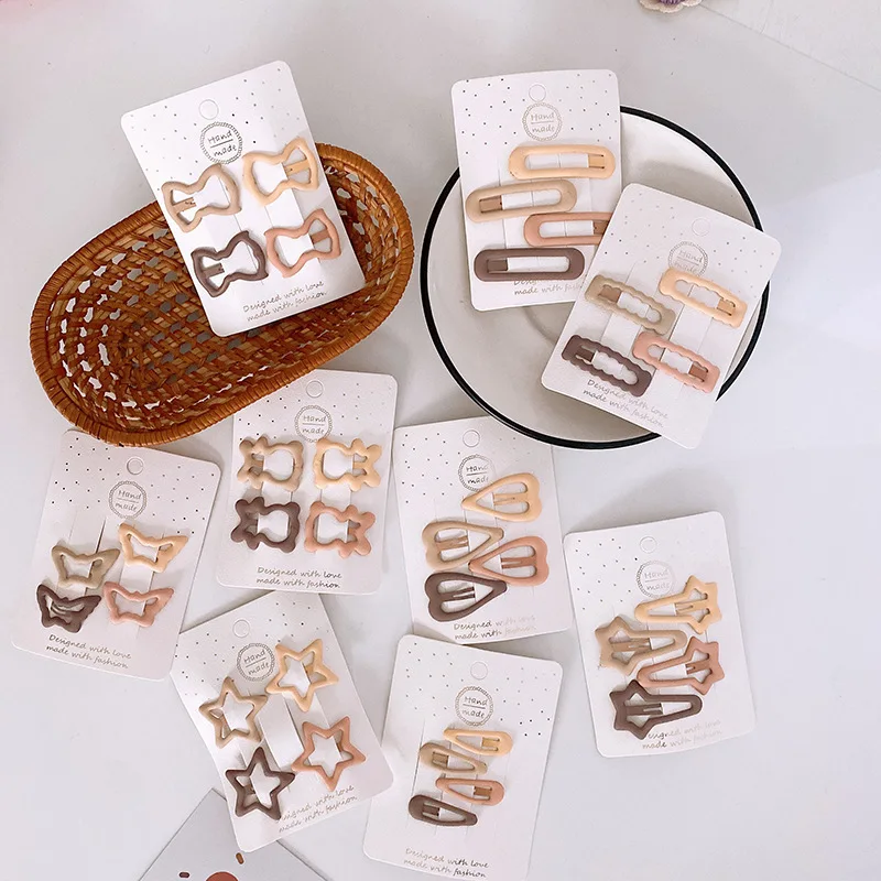 Hair Clip  Brown Frosted Hair Clip With Love And Cute Hair Accessories Kids Headwear
