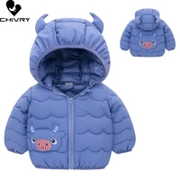 kids winter cotton padded jacket toddler baby boys girls cute cartoon hooded parka coat children thick warm down jackets clothes