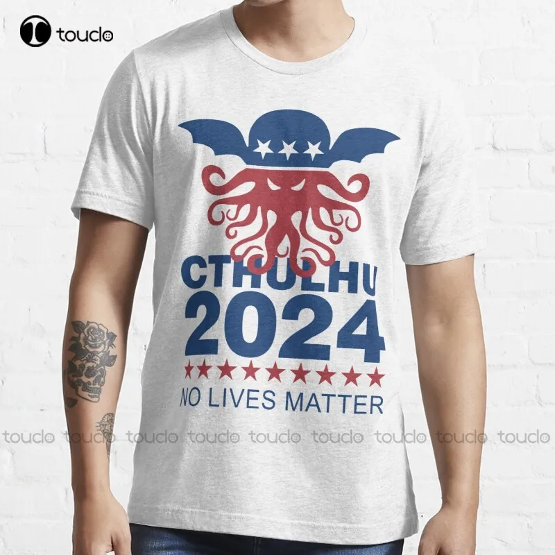 

New Cthulhu 2024 No Lives Matter T-Shirt Men Workout Shirt S-5Xl Cotton Tee Shirt