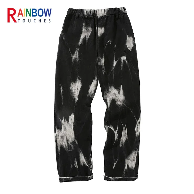 

Rainbowtouches Unisex Pants Tie Dye Printing High Street Hip Hop Loose Casual Couple Cargo Straight Aesthetic Pant Women And Men