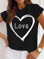love character young girl t shirts casual basic short sleeves woman tops summer womens tshirt polyester spandex soft hand feel