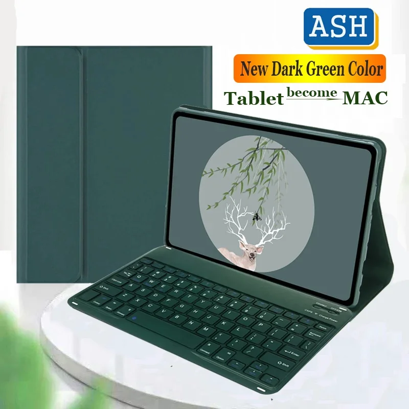 

Беспроводная клавиатура ASH со встроенной кожей для Amazon Kindle Fire HD 10 2021 HD10 Plus 2021 11-й кожаный чехол Съемная Магнитная клавиатура