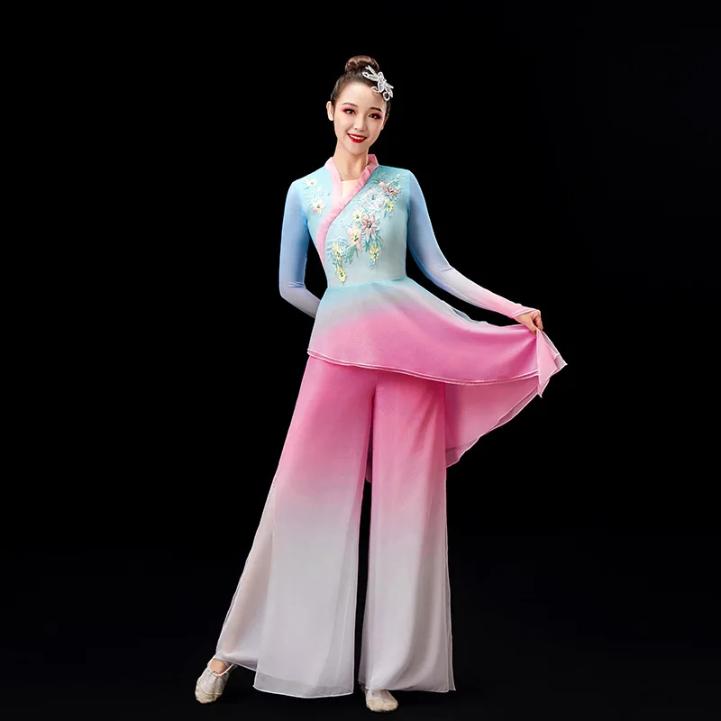 Традиционный китайский костюм народного танца для женщин танцевальные костюмы
