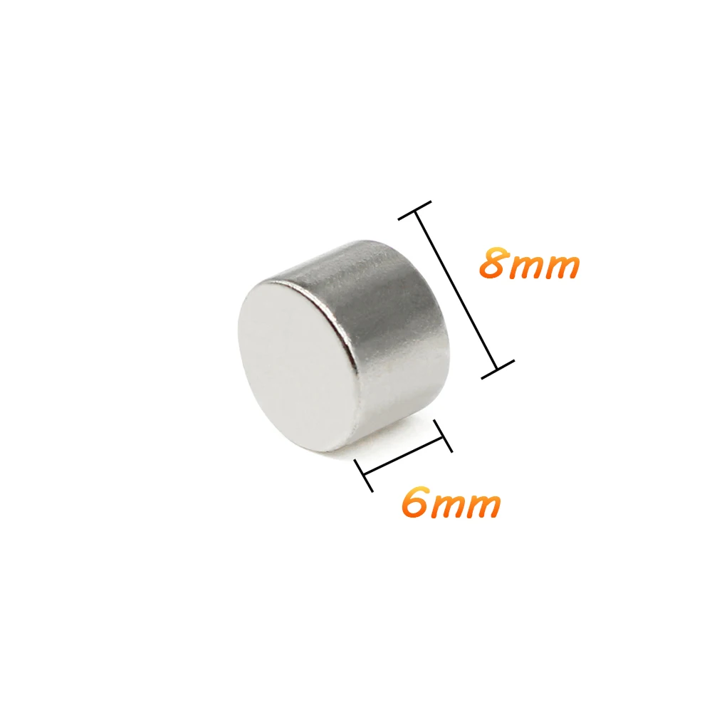

10/20/50/100/150/200PCS 8x6 Round Powerful Strong Magnetic Magnet N35 Neodymium Magnet 8x6mm Small Disc Rare Earth Magnet 8*6
