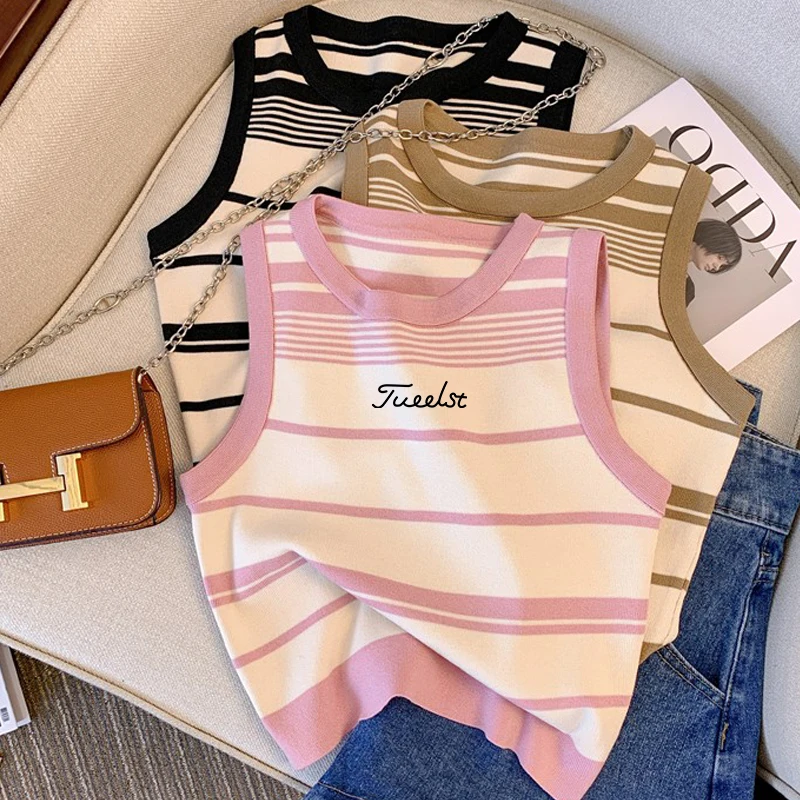 

Woman Summer New Sleeveless Golf Wear Women Golf Shirts Knit Hollow Out Design Ladies Golf Sweater Women Golf Top