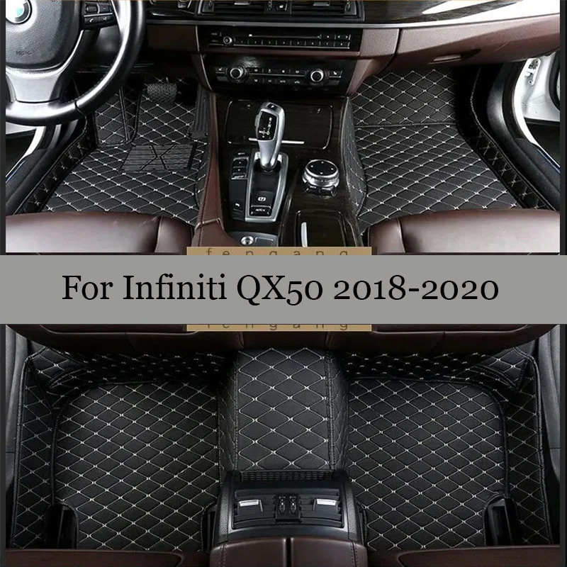 

Автомобильные коврики для Infiniti QX50 2018 2019 2020, коврики, водонепроницаемые аксессуары для интерьера, коврик для ног, искусственная кожа