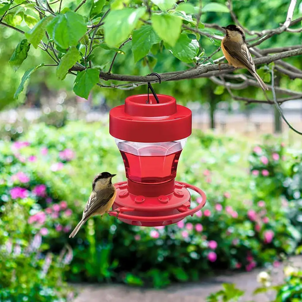 

New Plastics Pet Bird Feeder Pet Food Dispenser Outdoor Multiple Bird Feeder Holes Hanging Feeding Automatic Flying Animal L8s2