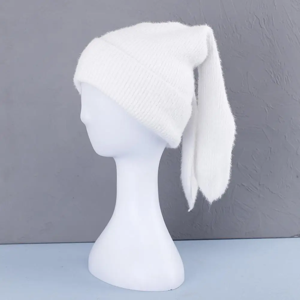 

Beanie Hat for Weather Winter Warm Knit Bunny Beanie Hat for Women Cute Rabbit Ear Crochet Skull Cap for Outdoor Skiing for Days
