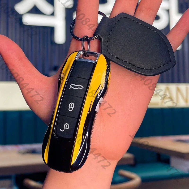 Чехол для дистанционного ключа В гоночном стиле чехол подходит Porsche Cayenne Panamera Cayman