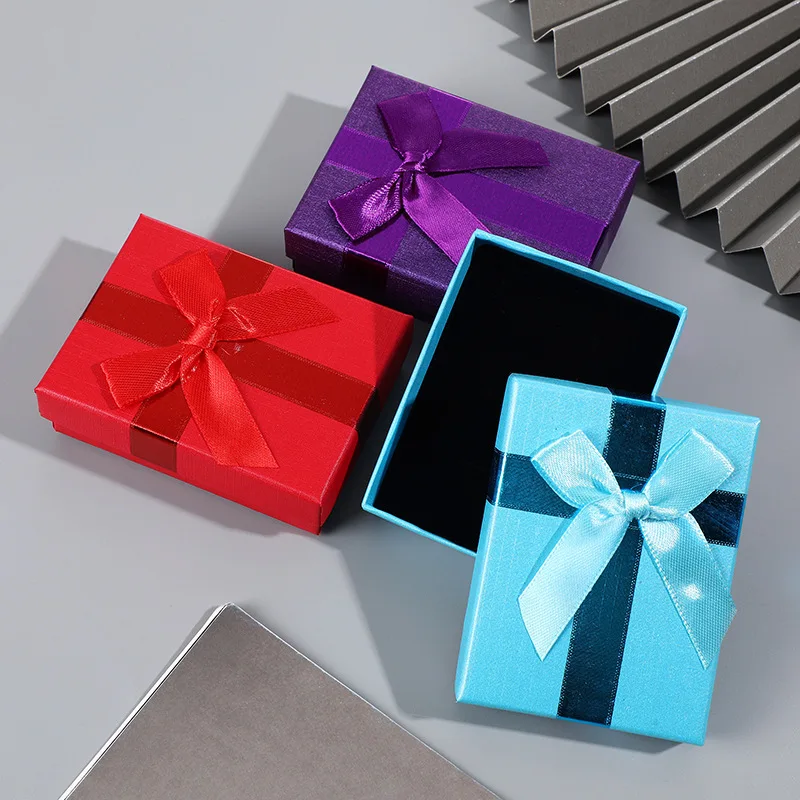 

Tiandi Cover Jewelry Box Jewelry Small Bow Jewelry Packaging Box Ring Earrings Necklace Carton