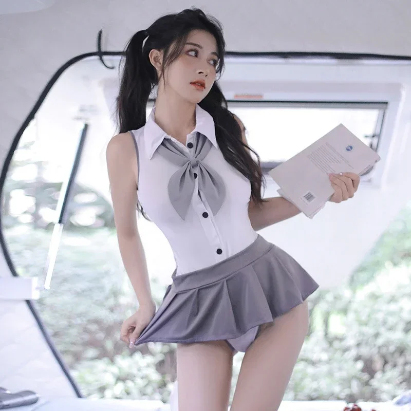 Lindo костюм для косплея сексуальный colgiala униформа универсальная моно Kawaii y Falda plisada