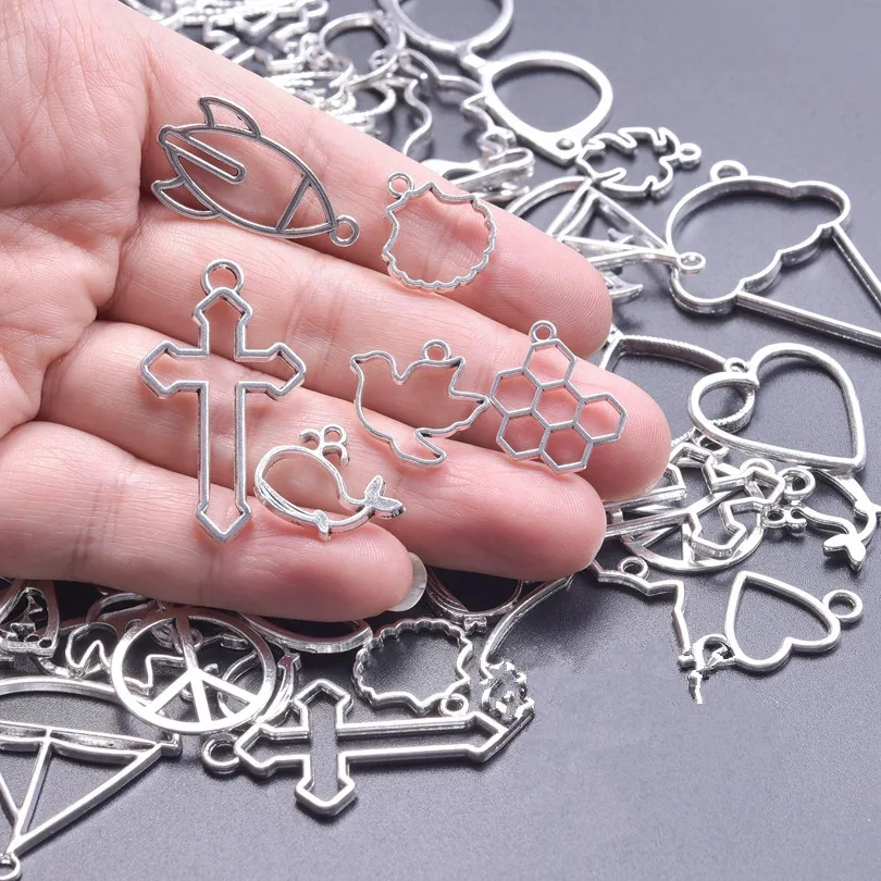 

Винтажные подвески в виде животных, голубей, дельфинов, фламинго, котов, Полые Подвески в форме сердца, пятиконечной звезды для изготовления ювелирных изделий, оптовая продажа, 20/30 шт.