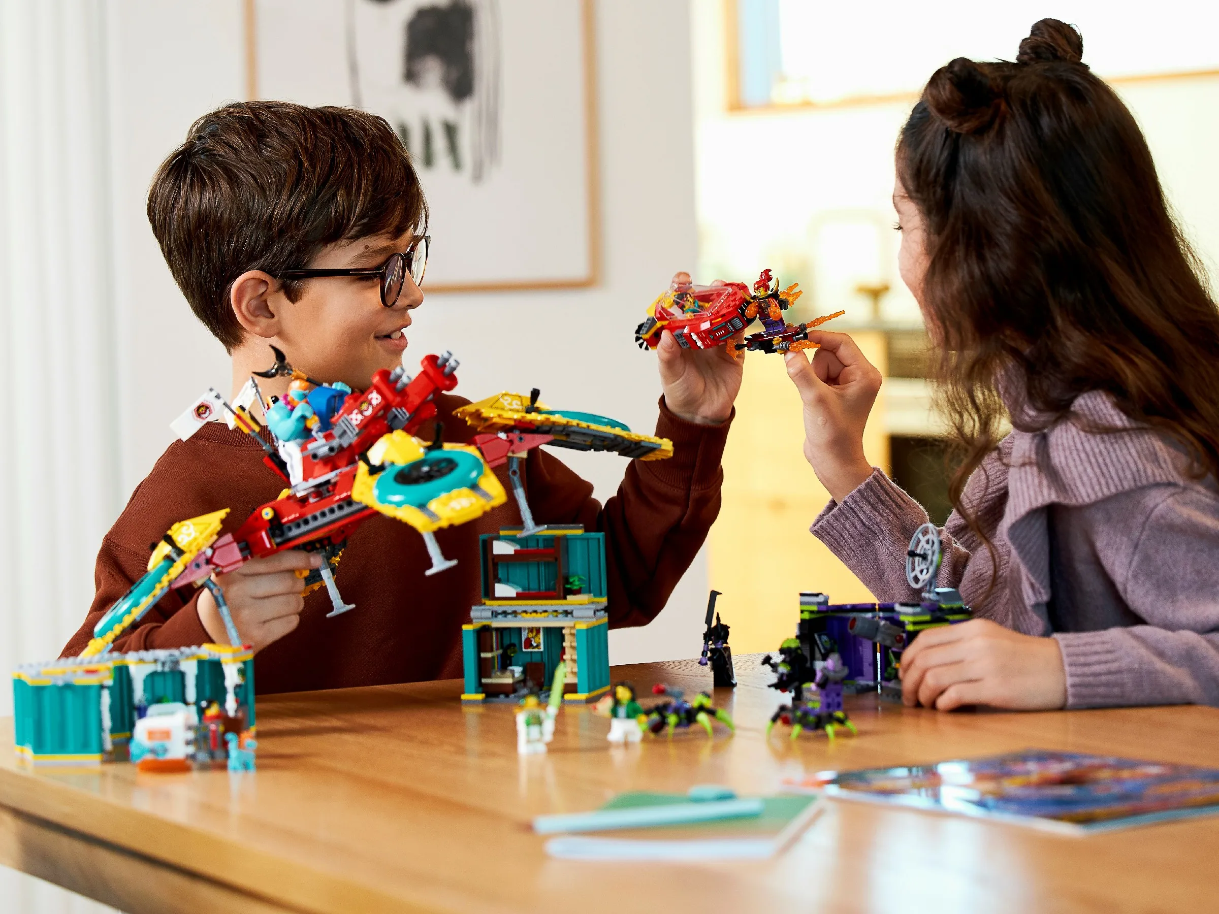 Фото LEGO & Monkie детский Моноцикл, детская команда дронекоптера, детские строительные блоки, игрушки, подарок 80023 №2