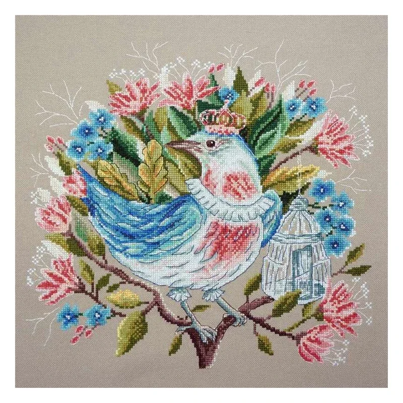 Набор для вышивки крестом Птица с короной 28ct 18ct 14ct 11ct может быть изготовлена по