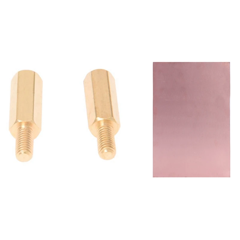 

50 Pcs Brass Screw Hexagonal Stand-Off Spacer M3 Male X M3 & 1 Pcs Single Sided Copper Clad Laminate PCB Circuit Board