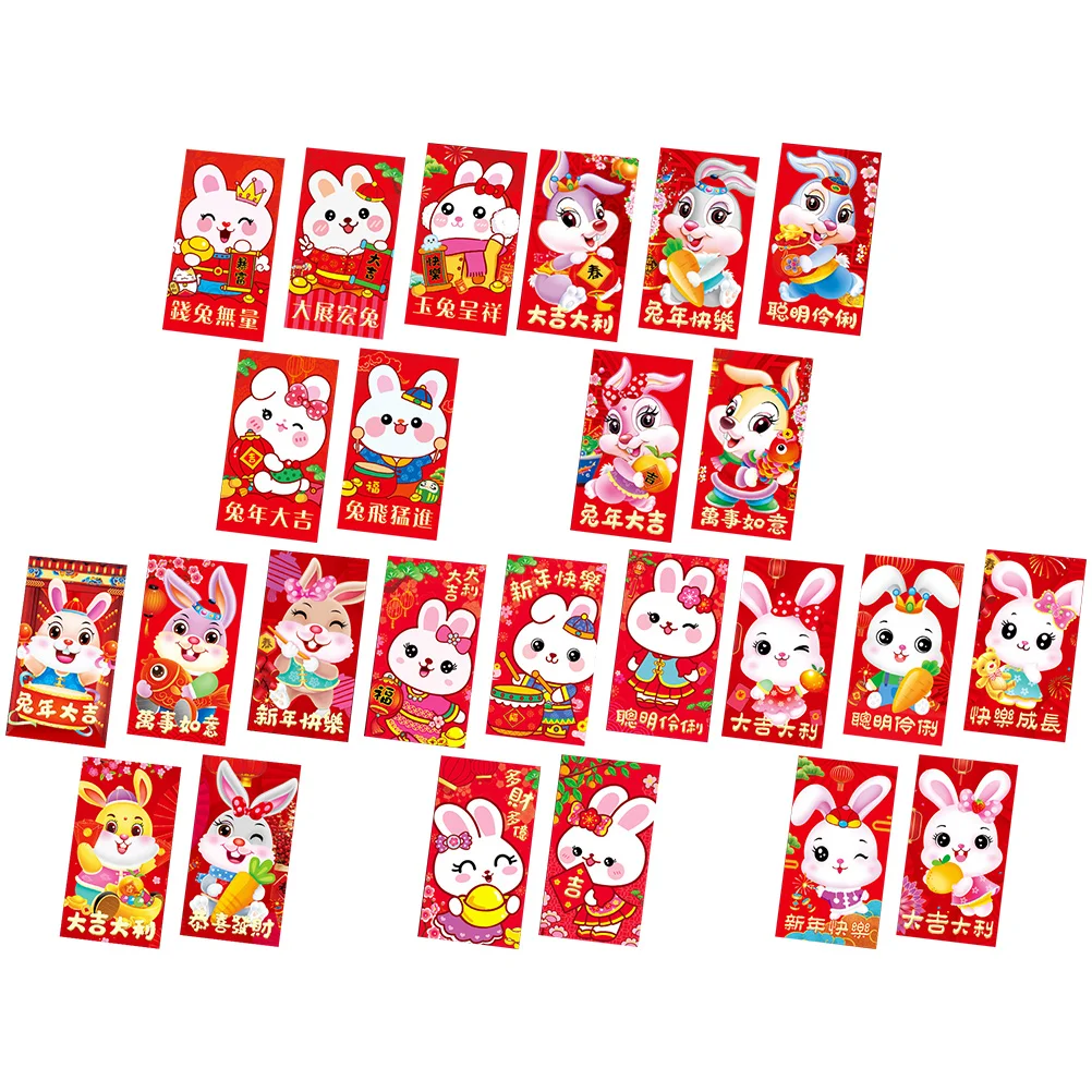 

Year Red Envelopes Money New Envelope Rabbit Packet Lucky Packets Pocket Chinese Hong Bao Festival Cash Spring Gift Wedding