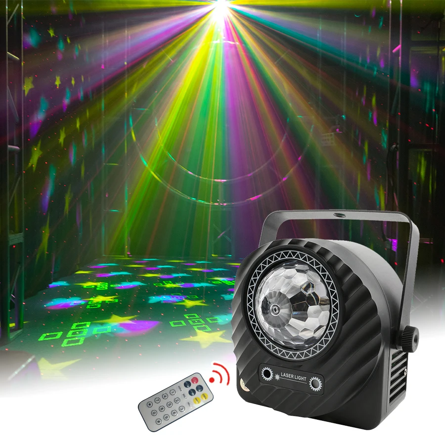 DJ Laser Party Light 3in1 Strobe Laser Light Pattern for Home Party Club Christmas Birthday Stage Projector
