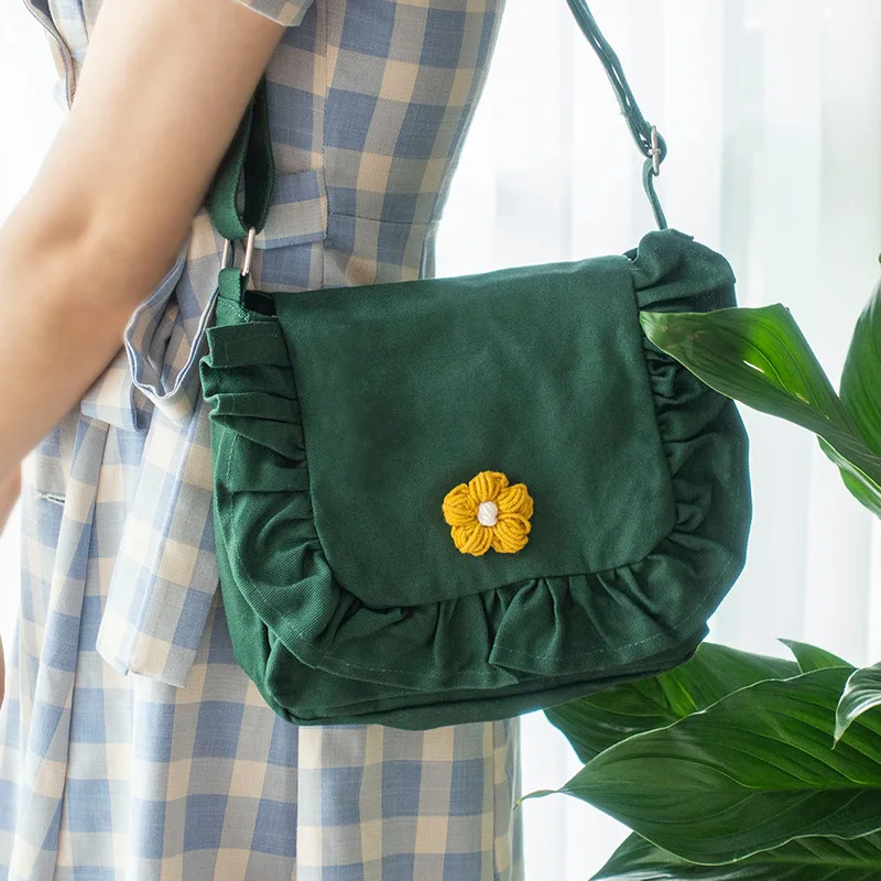 

Canvas Small Bag Women's 2022 New Trendy Ins Korean Version All-Match Mobile Phone Bag Vintage Cute Student Messenger Bag