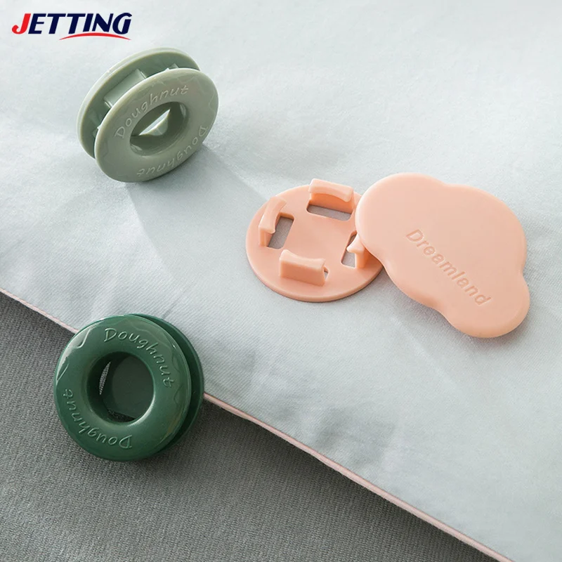 4 шт. зажимы для простыней пластиковый нескользящий зажим захваты пододеяльников