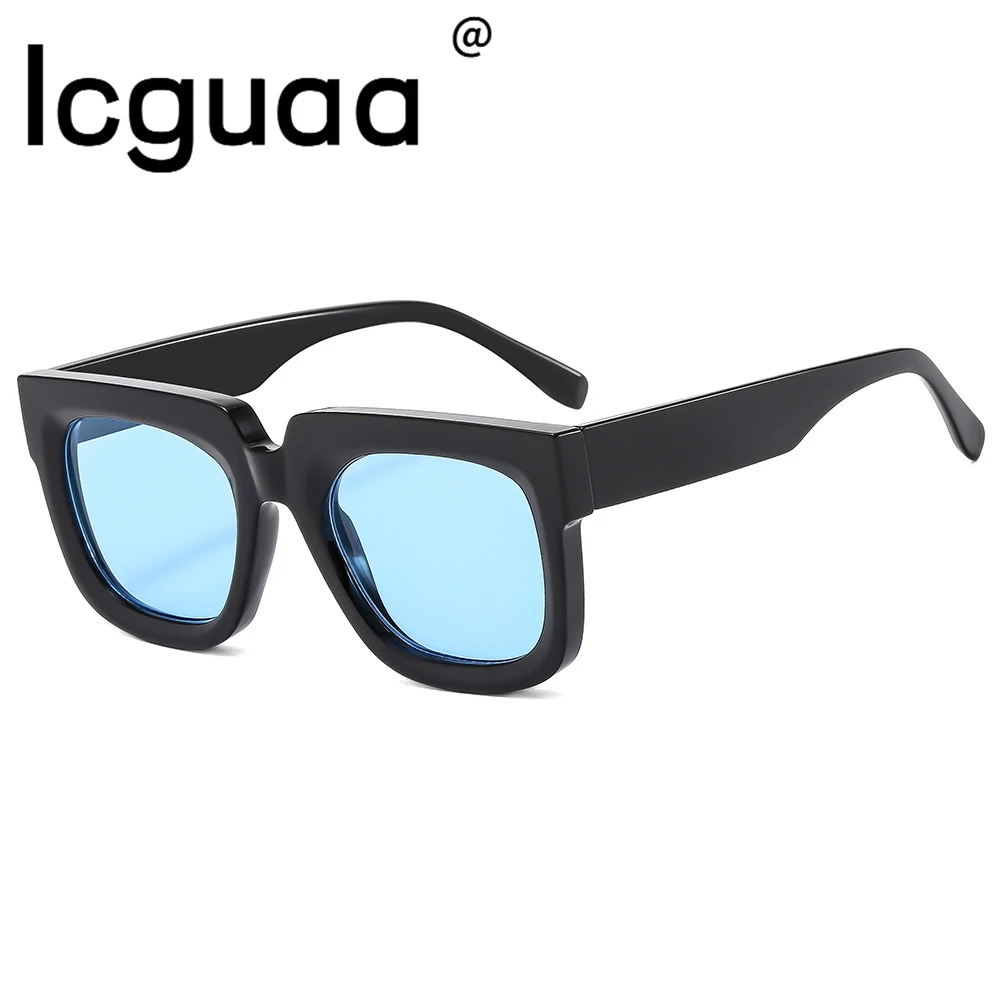 

Personality Thick Square Sunglasses Oversized Outdoor Stylish Classic Eyewear Glasses Shades For Male Female Trendy Design UV400