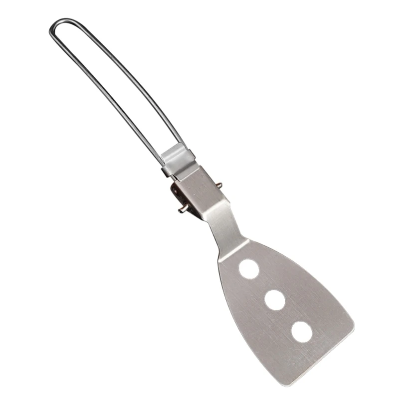 

Dropship Stainless Steel Camping Spatula Portable Folding Barbeque Grill Shovel Outdoor Camp Cooking Utensil for Frying Cooking