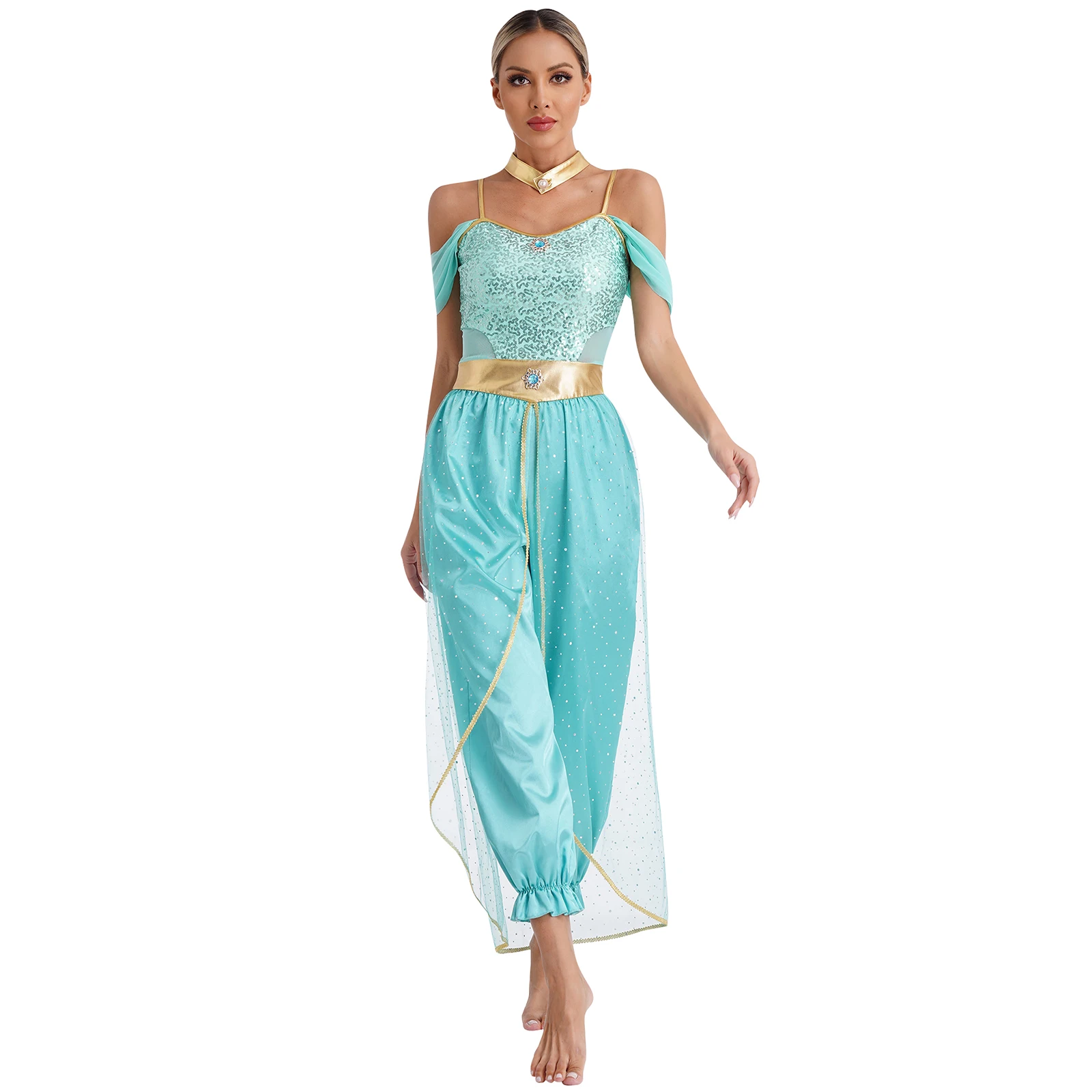 Женский костюм для косплея балетный принцессы в арабском стиле с блестками и