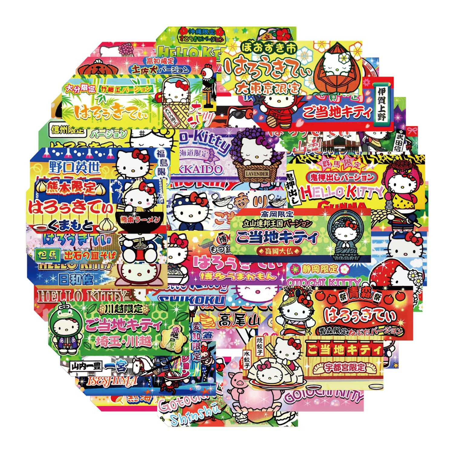 10/60 шт. водонепроницаемые этикетки Hello Kitty