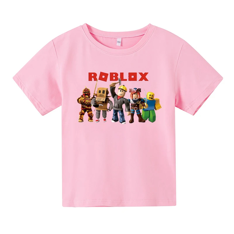 

2022 Robloxing T Shirt Kids Play Solid Color 3D Print Loose Athletic Casual Oversized Comfortable Short Sleeve Clothing Summer