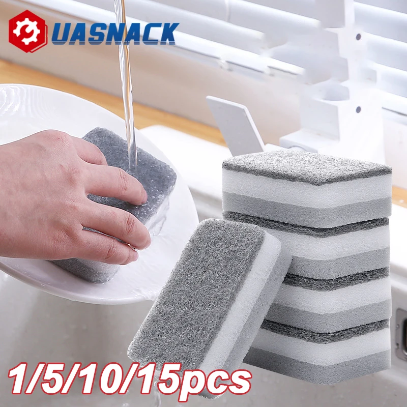 

Magic Kitchen Cleaning Sponge Non-scratch for Dish Scrub Sponge Double Side Cleaning Washing Mat Bar Household Cleaning Tools