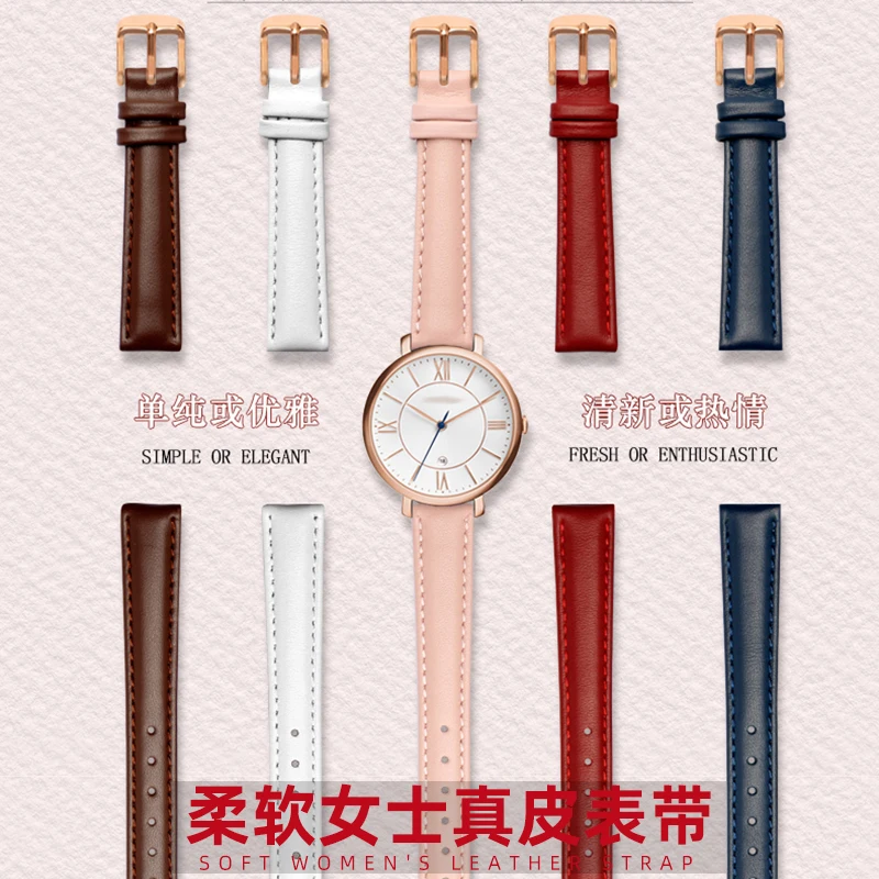 

Women's Genuine Leather WatchBands for Casio Fossil Watch Band Folli Follie First Layer Leather Watch Strap 12mm 14mm 16mm