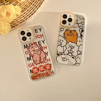 korean cute cartoon tiger mirror phone case for iphone 11 12 13 mini pro xs max 8 7 plus x xr cover