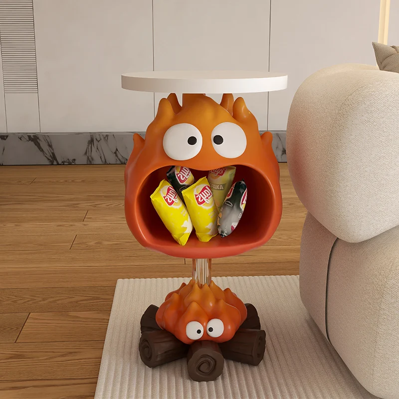 Круглый чайный столик из смолы