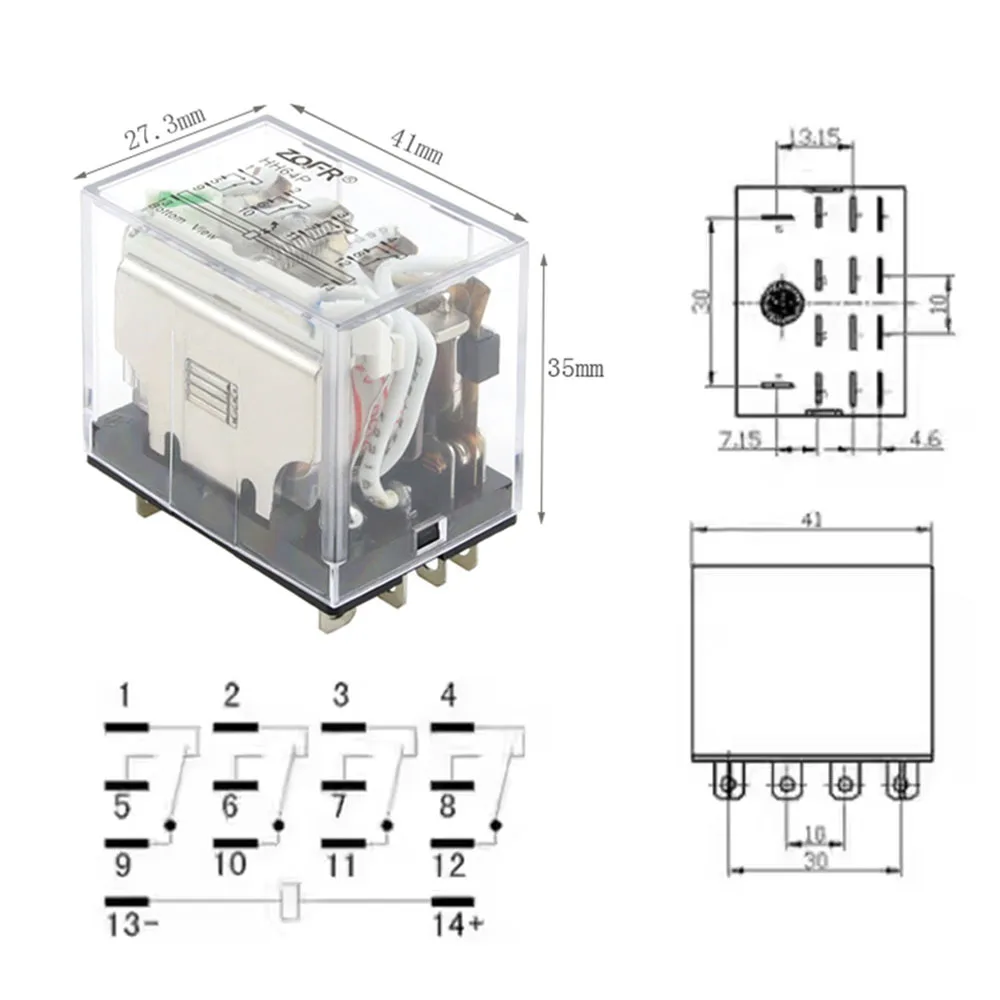 1 шт. HH52P HH53P HH54P HH62P HH63P HH64P катушка общего назначения промежуточное реле 4PDT MY2NJ MY3NJ MY4NJ LY2NJ LY3NJ LY4NJ AC DC