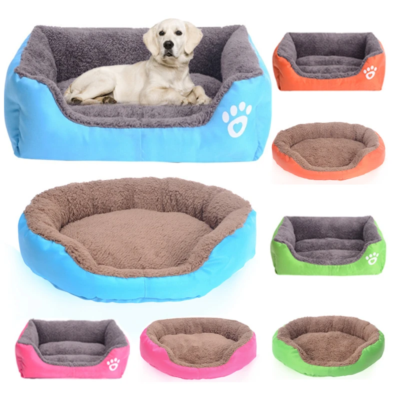 

YOKEE Large Pet Cat Dog Bed 13Colors Warm Cozy Dog House Soft Fleece Nest Dog Baskets House Mat Autumn Winter Waterproof Kennel