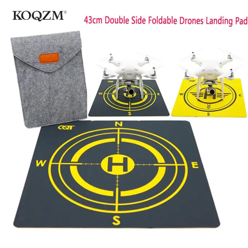 

1pc Double Side Foldable Drones Landing Pad 43cm for Mavic/Mini 3 Pro Drone Parking Apron Mats with Storage Bag