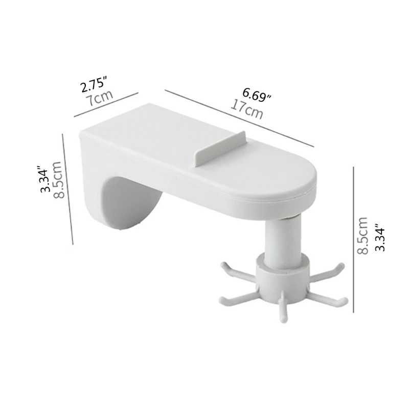 

M17D Household 360° Rotating Rack with 6 Hooks Wall Mounted Kitchen Utensil Holder Multifunctional Storage Organizer