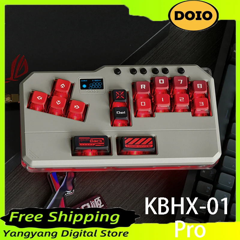Мини-клавиатура Doio Hitbox KBHX-01 Pro из алюминиевого сплава с OLED-экраном
