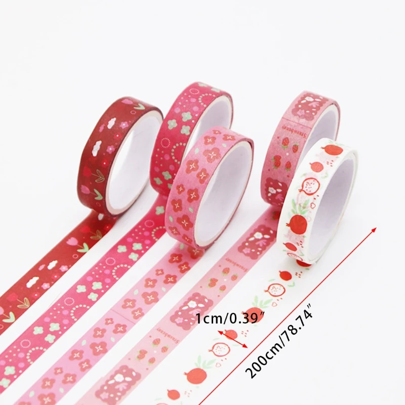 Набор винтажных геометрических декоративных скотчей H05A 5 предметов клей