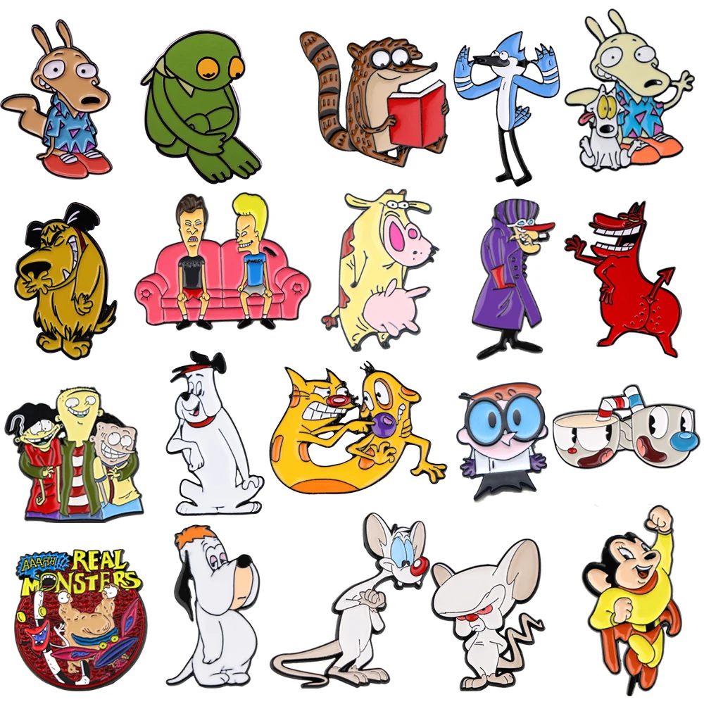 

90s Cartoon Cute Enamel Pin Brooch Anime Badges Lapel Pins for Backpacks Brooches vintage Fashion Jewelry Accessories Gifts
