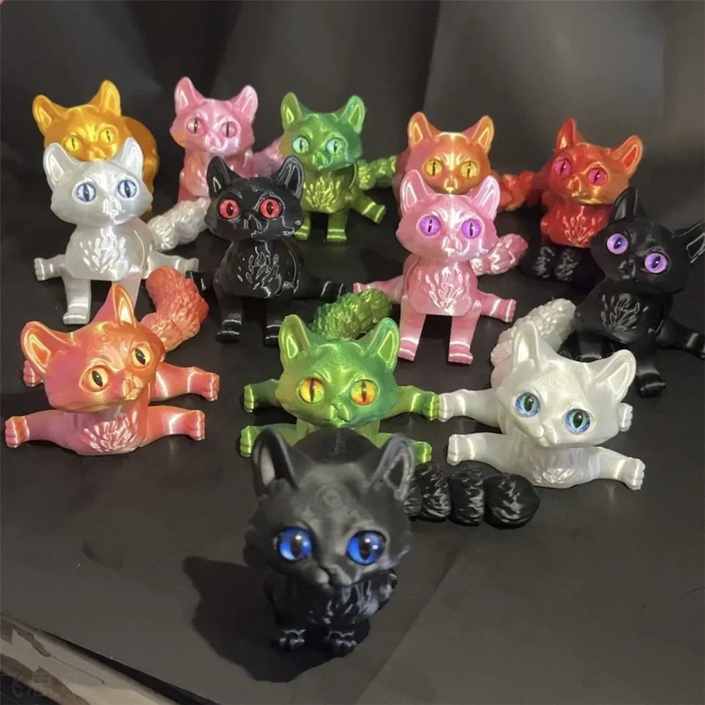 1 шт. 3D подвижная маппетная печать многосуставные фигурки кошек модель украшения