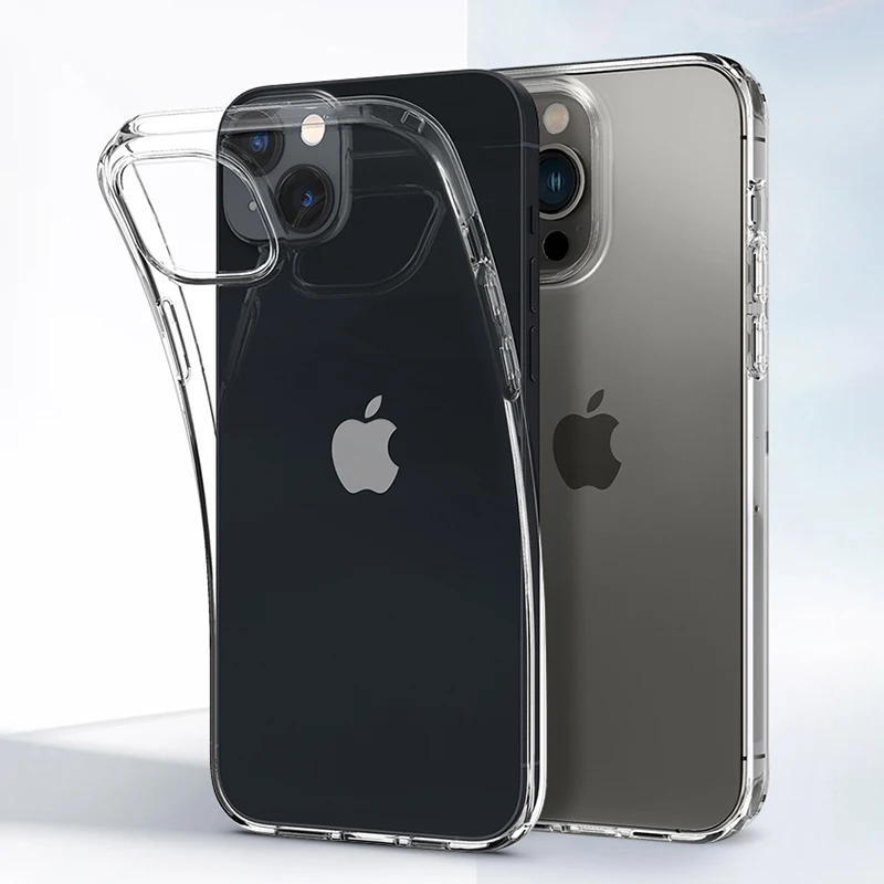 

Luxury Shockproof Transparent Phone Case For iPhone 13 14 11 12 Pro Max Mini XR X XS 7 8 Plus SE 2 3 Bumper Clear TPU Soft Cover
