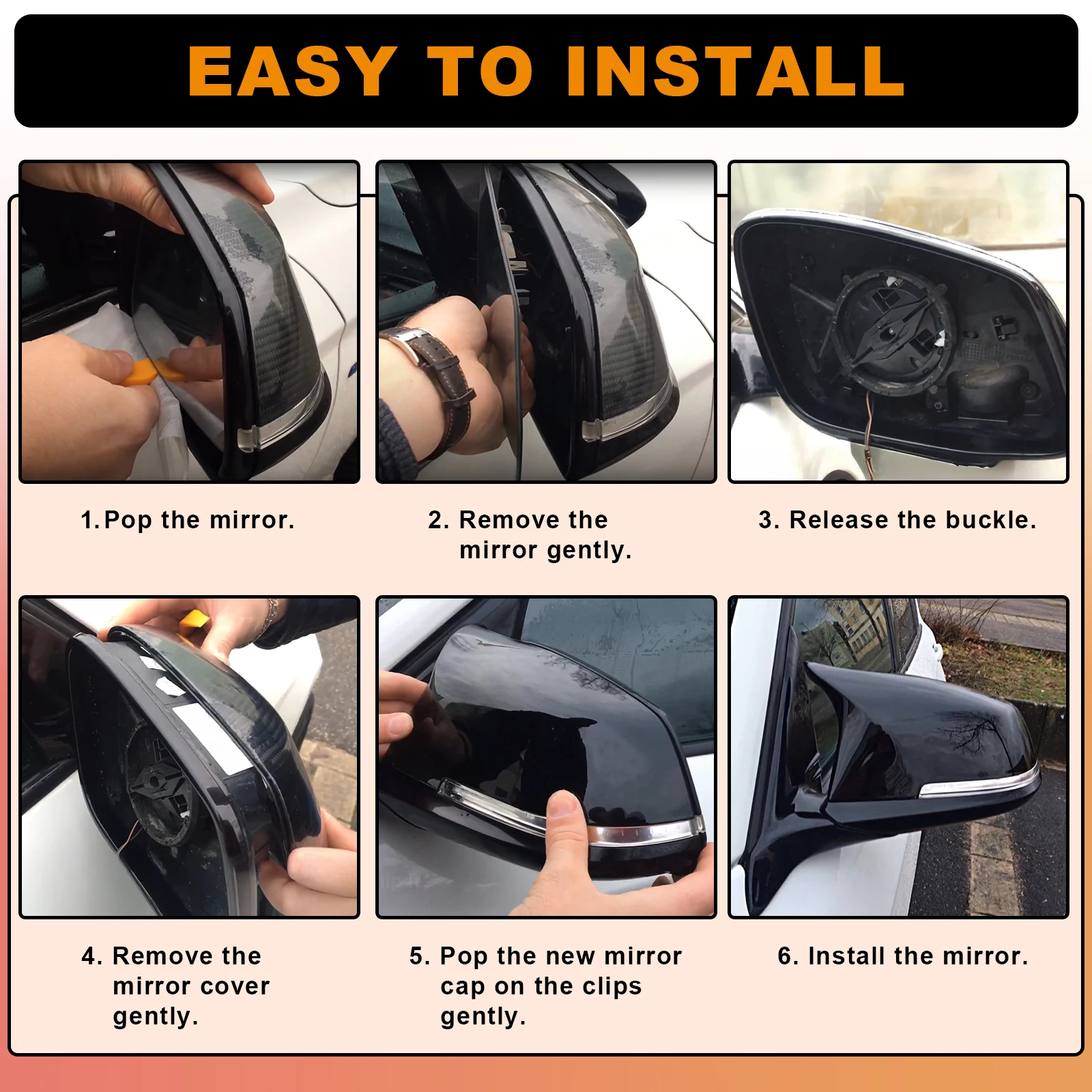 Для BMW F20 F21 F22 F23 F30 F32 F33 F36 F87 M2 X1 Крышка зеркала заднего вида на дверь внешнего