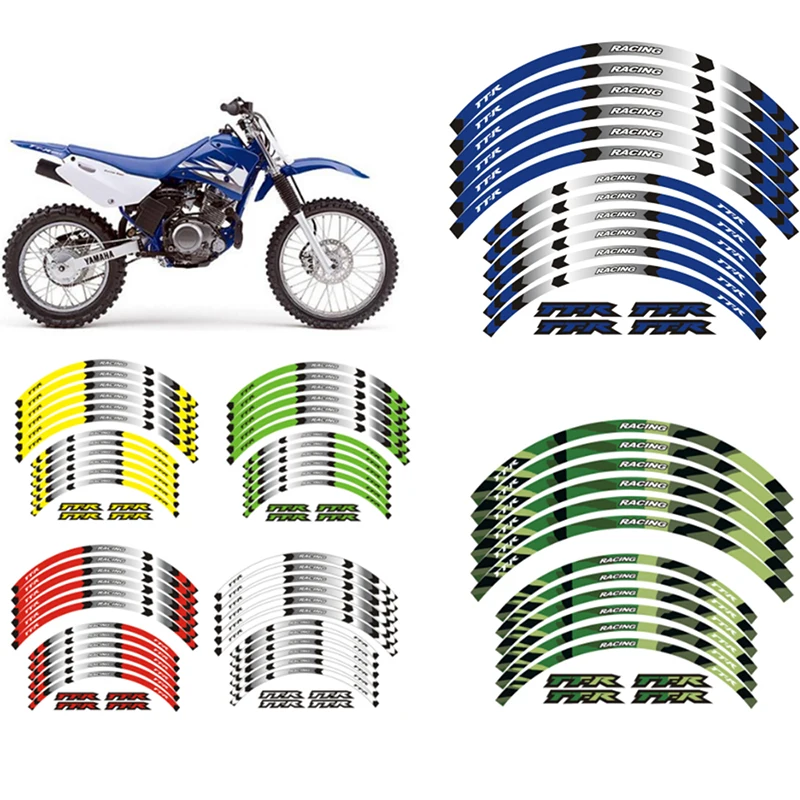 

FOR YAMAHA TT-R 230 2011-2021 TTR 250 1999-2006 "21 "18 RIM WHEEL STRIPES STICKERS