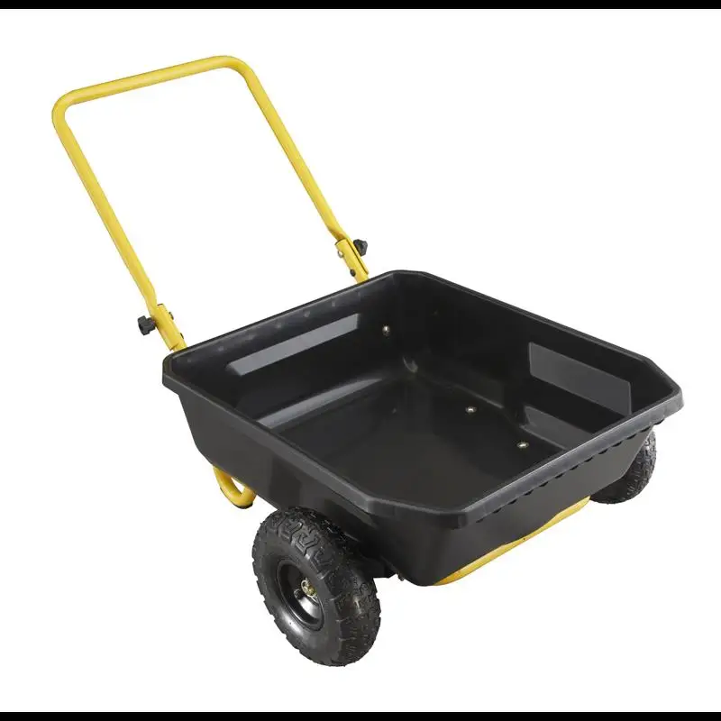 

Garden Carts,Dump Cart,Yard Cart,4 cu. ft.,300-Pound Capacity,with Foldable Handle,Black